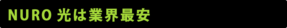 NURO光は業界最安