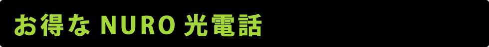 お得なNURO光でんわ